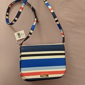 NWT Kate Spade Laurel Way Striped Large Carsen Crossbody